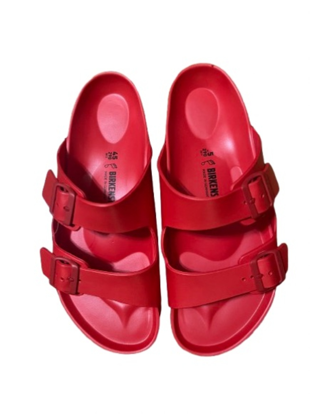NWOT Birkenstock Men’s Red Two-Strap EVA Sandals Size 12